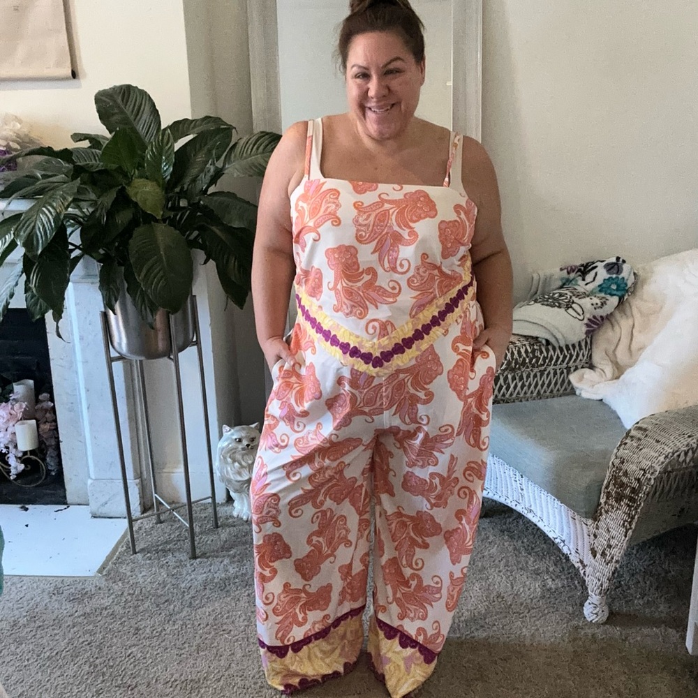 Eloquii Paisley Palazzo Wide Leg and top set